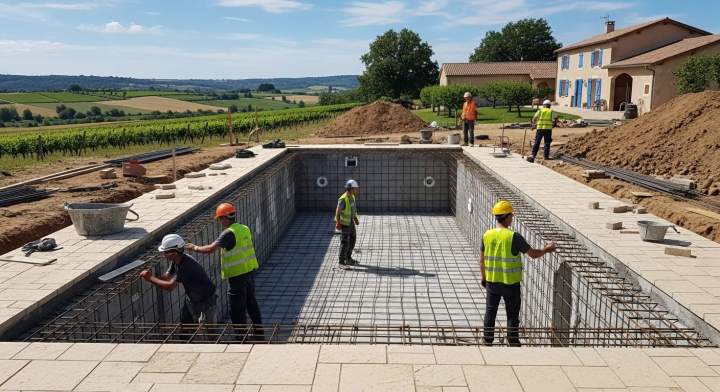 Construction de piscine traditionnelle